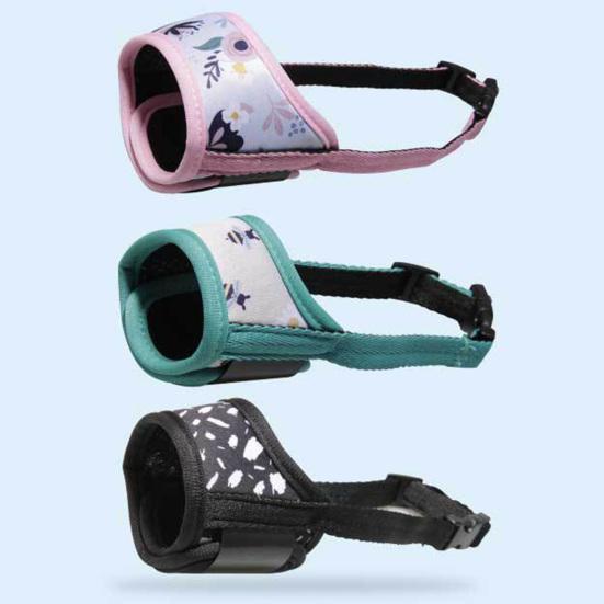 Намордник для собаки с принтом, дышащие мягкие намордники для щенков, антилай, крышка для рта, домашнее животное