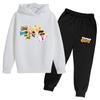 Весенне-осенний детский повседневный комплект с капюшоном Game Stumble Guys с мультяшным принтом, спортивный костюм для мальчиков и девочек, пуловер, детское пальто, топ
