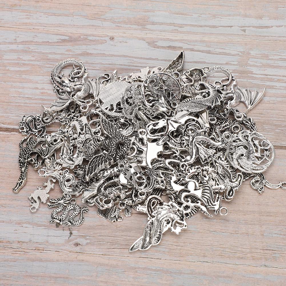 70Pcs/Set Dragon Pattern Bracelet Hand-Made Accessories Kit  Pendants Accessories