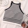 Women's Padded Ribbed Tank Top Summer Sleeveless Racerback Basic Top with Built-in Bra Spaghetti Strap Camisole Crop Top