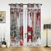 Christmas Snowflakes Window Curtains Decor for Home Bedroom Kitchen Living Room Christmas Ornament Xmas Gifts Navidad Natal