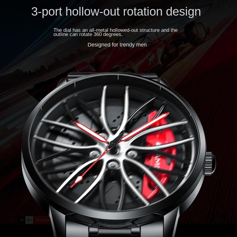 SVJ Wheel Watch 360 Вращающийся полый модифицированный суппорт AMG488 Мужские часы с суппортом