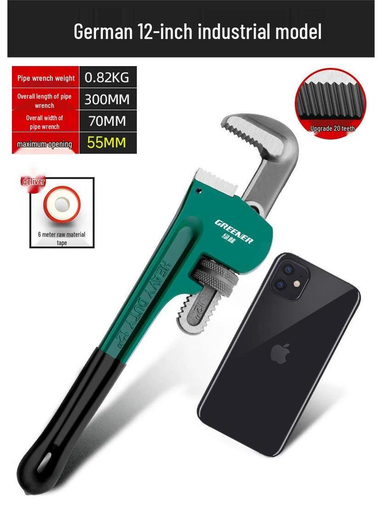 Ключ для труб Green Forest Heavy-Duty, 18-24 дюйма, быстросъемные клещи для водопроводных труб и арматуры