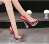 Women's Catwalk Transparent Slippers with High Heels