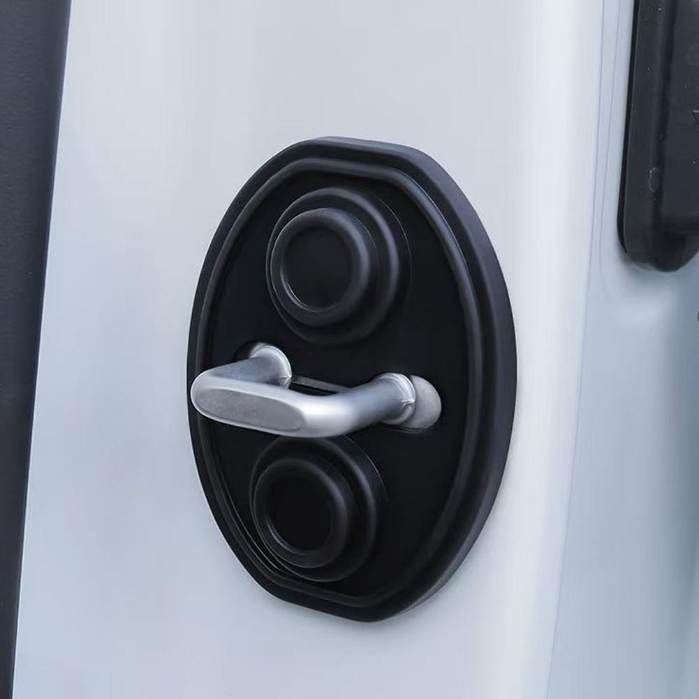 Car Door Latch Accessories Upgrade Closing Shockproof Silicone Cushion Mute Shock Absorber Protective Covers