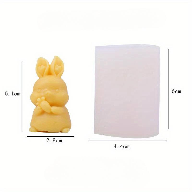 Силиконовая форма для свечей в виде мультяшного редиски, маленького кролика, морковки, счастливого кролика, гипсовая форма для рисования, пасхальный декор, праздничный подарок
