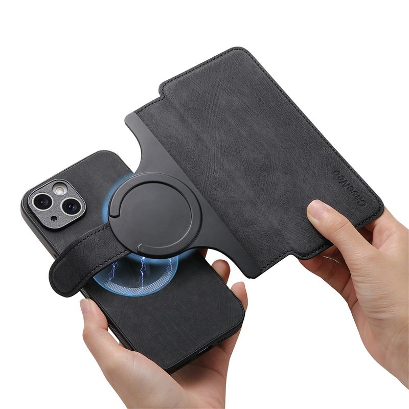 2 in 1 Magnetic Flip Leather Case for IPhone 17 Air 16 E 15 14 13 12 Pro Max Plus 17Air 16E Magsafe Mag Safe Card Wallet Cover