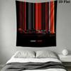 Through Time Muscle Car Speed Tapestry Wallmounted Fashion Print Background Cloth Soft Work Of Art