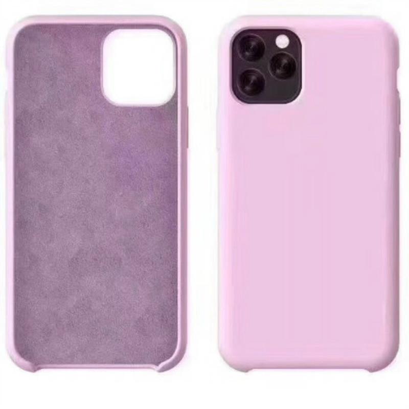 Simple Solid Color Silicone Phone Case for IPhone11 11Pro 11ProMax Candy Color Soft Back Cover