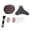 Motorcycle Solo Seat with Spring Bracket Kit Faux Leather Strong Support Universal Fit for Retro