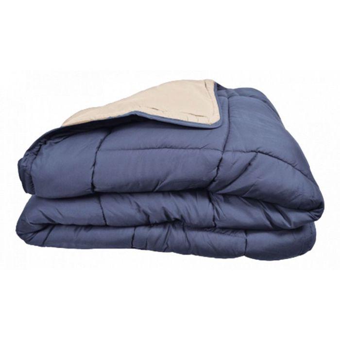 Couette chaude Bicolore Gamme Microfibre "Cocoon Non feu - Norme NF EN ISO 12952" toutes dimensions Toison d'or - Cocoon Pétrole Mas