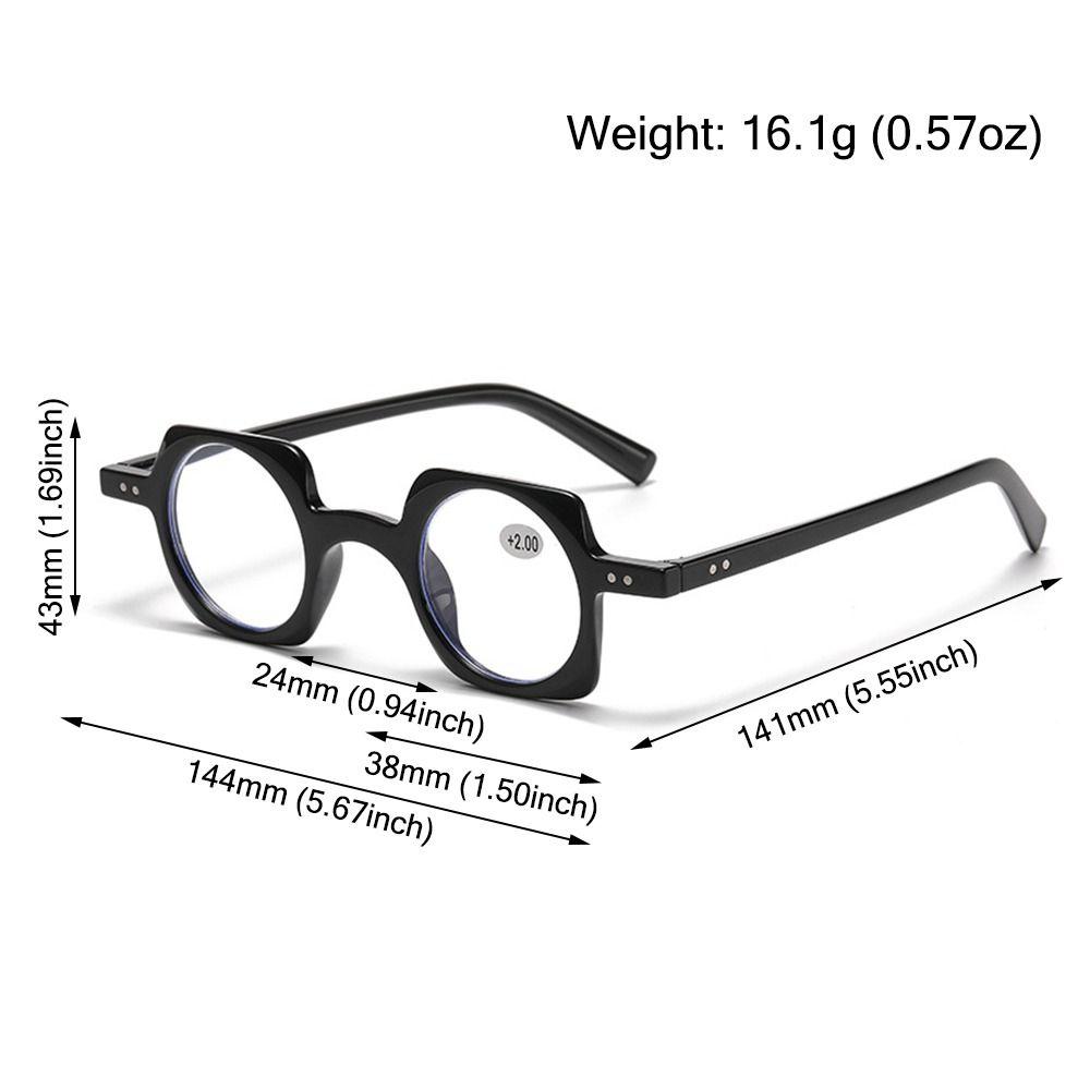 Round Square Frame Blue Light Blocking Reading Glasses Glasses for Seniors  for Women & Men