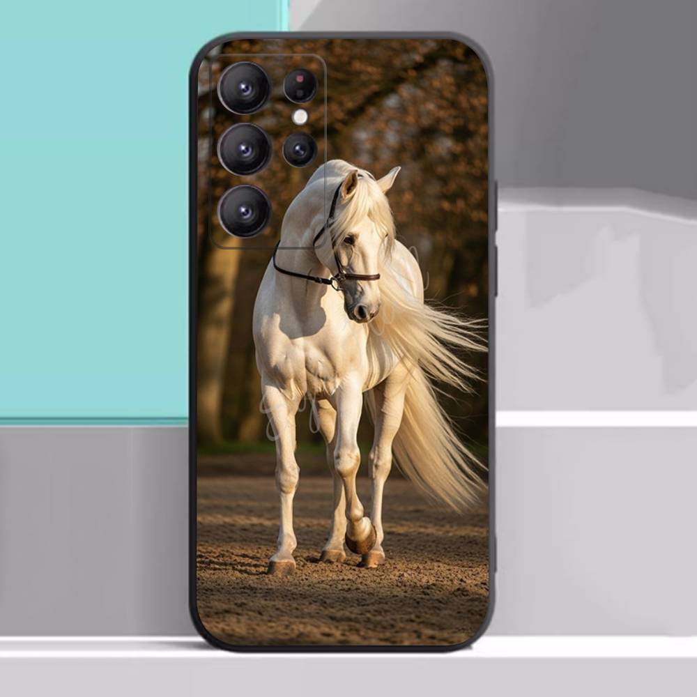 Чехол Животное Лошадь Для Samsung Galaxy Чехол S25 S23 S22 S21 S30 S20 S10 Ultra Plus FE TPU Мягкая Крышка
