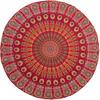 Red Chili Round Table Cover Bohemia Indian Mandala Table Cloth Fabric Peacock Father Tablecloth Mediterranean Style Kitchen Round