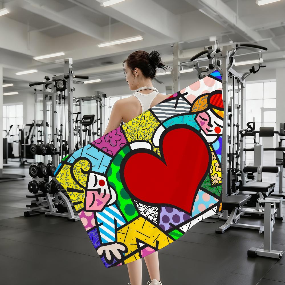 Полотенца для пляжа Britto Art Towel Быстросохнущие Подходят для Бассейнов, Кемпинга, Йоги и Тренажерного Зала