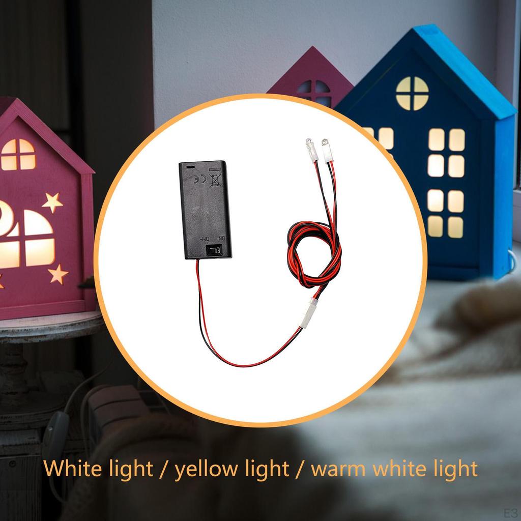 Dollhouse Lighting Kit Battery Box DIY Vintage Night Light 3V Bright Doll House Accessory Small