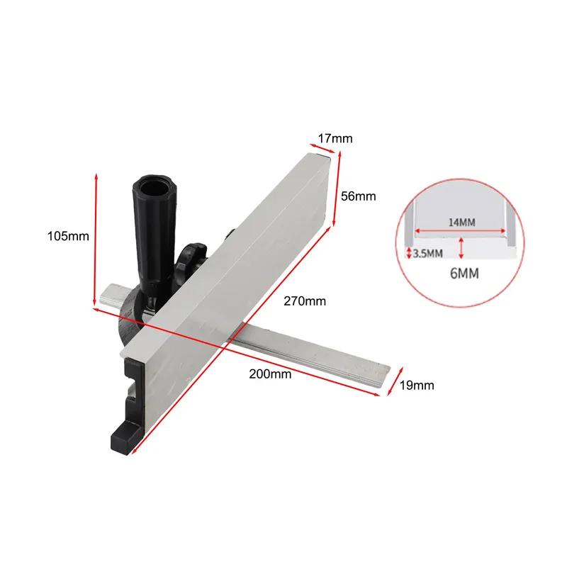 Angle Plate Ruler Miter Gauge Aluminum Alloy DIY For Table Saw Multifunction Push Block Fence System Woodworking Tools