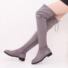 Женские сапоги в корейском стиле, замшевые сапоги выше колена, высокие сапоги до бедра, зимняя обувь для женщин, высокие сапоги, женская обувь, рождественский подарок