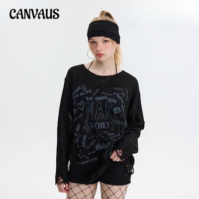 Осенний женский свободный рваный сексуальный свитер с запахом для ног