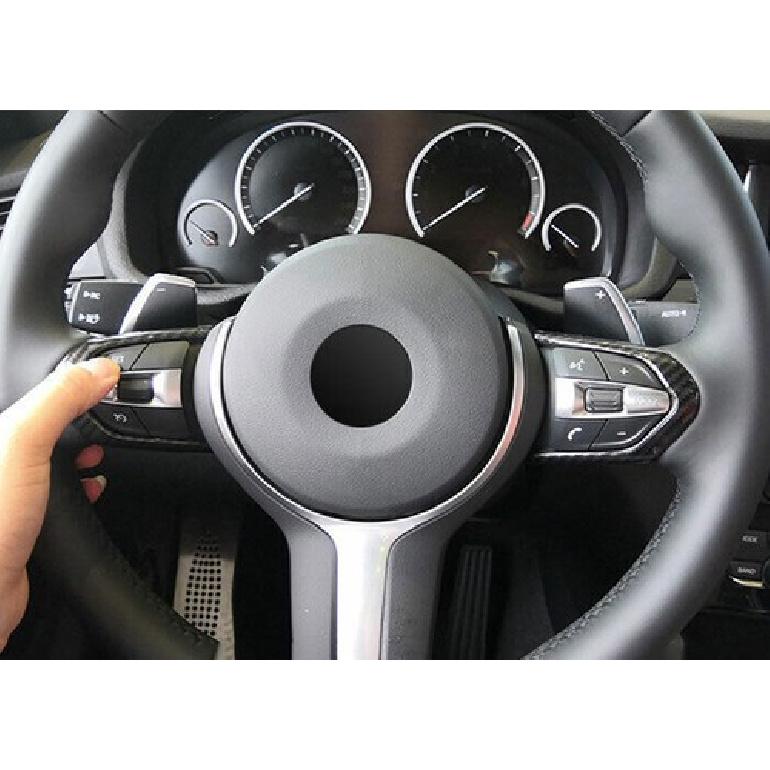 For BMW 3 4 Series GT Carbon Fiber 13-19 Cover Trim Steering Wheel Button Frame