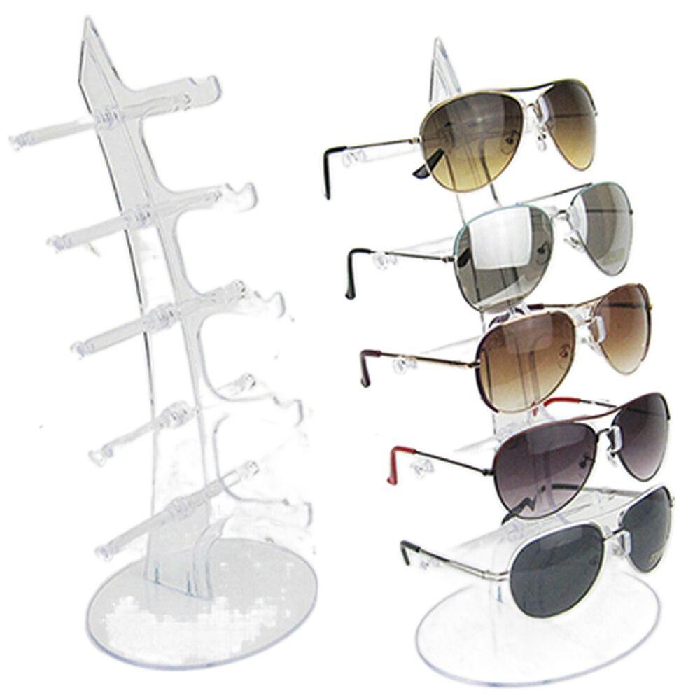 Настольная подставка для хранения очков Органайзер для очков Стенд-дисплей для 5 пар очков Держатель для солнцезащитных очков