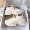 Spring New Platform Round Head Lace-up Wheat Pumps Lightweight Casual Sports Platform Dad Shoes Women