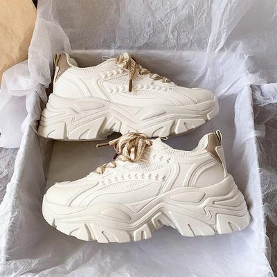 Новые весенние туфли-лодочки на платформе с круглой головкой и шнуровкой, легкие повседневные спортивные туфли на платформе для папы, женская обувь