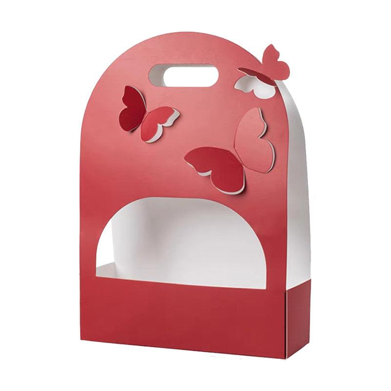 1 шт. домашний декор овальный подарок на день рождения красивая удерживаемая коробка трехмерная упаковка для цветов полый картон с бабочкой