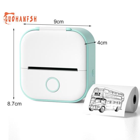 Мини-карманный принтер, быстрый беспроводной портативный термопринтер для наклеек, этикеток, альбомов, печать без чернил