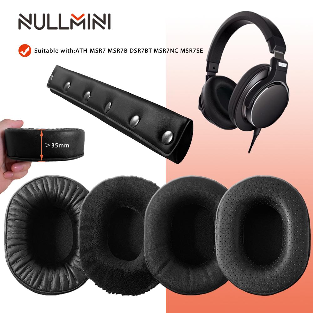 NullMini Replacement Earpads for Audio Technica ATH-MSR7 MSR7B DSR7BT MSR7NC MSR7SE Headphones Leather Sleeve Earphone Earmuff