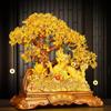 Topaz Crystal Rich Tree Dragon for Home Decoration Chinese Crafts Business Gift Hotel Porch Decoration Prosperity Accessories