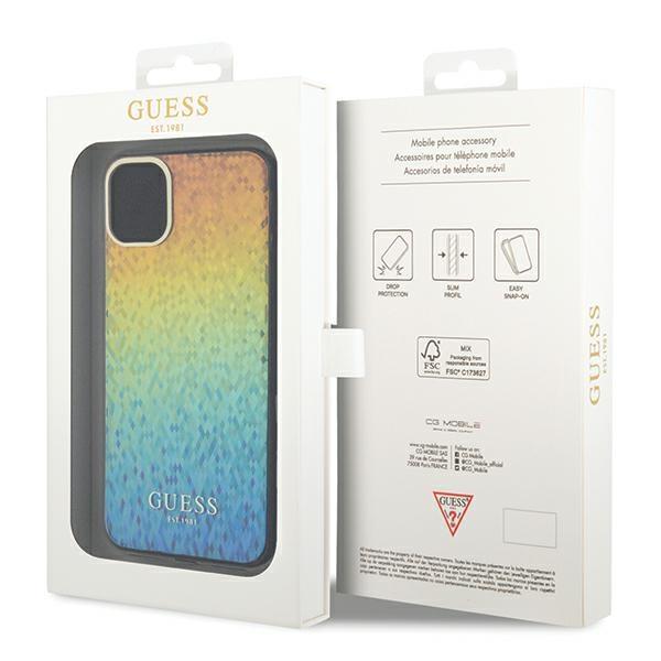 Guess Guhcn61Hdecmi Iphone 11 / Xr 6.1 Wielokolorowy Hardcase Iml Faceted Mirror Disco Iridescent