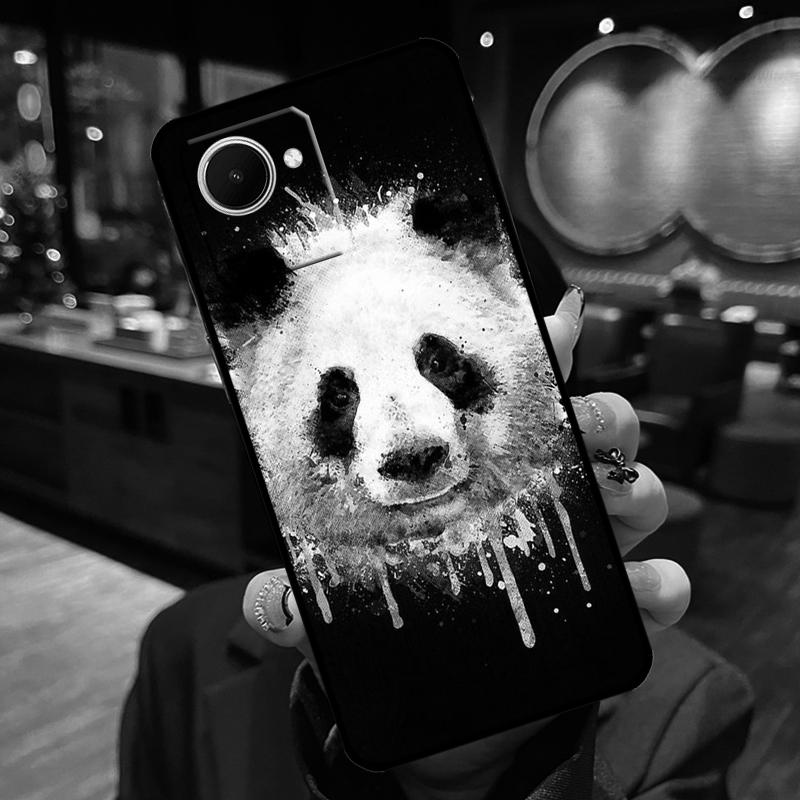 Cartoon Cute Panda Bear Case For Realme 12 Pro Plus 11 13 14 15 GT6 GT7 Pro C55 C51 C53 C25 C63 C61 C65 C67 C71 C75