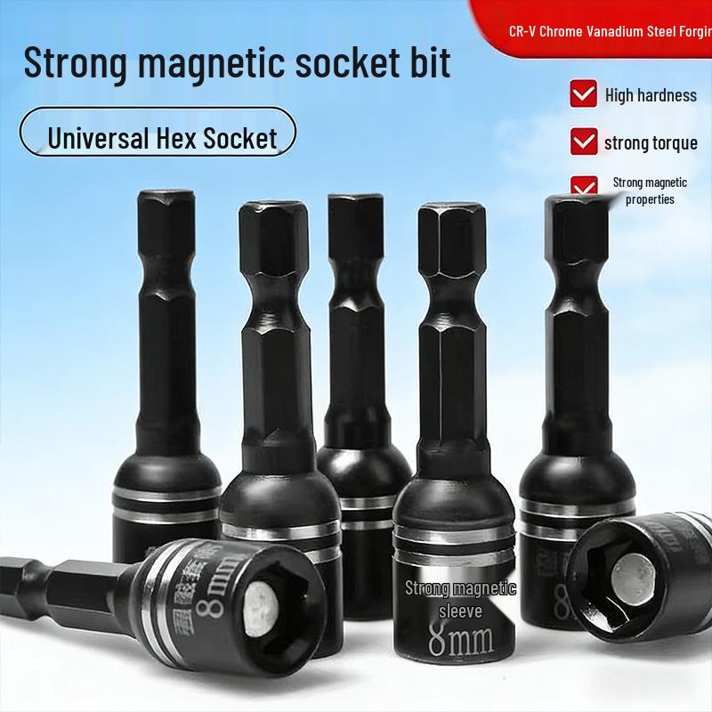 Magnetic Self-Drilling Screw Set with Socket and Drill Bit for Color Steel Tiles