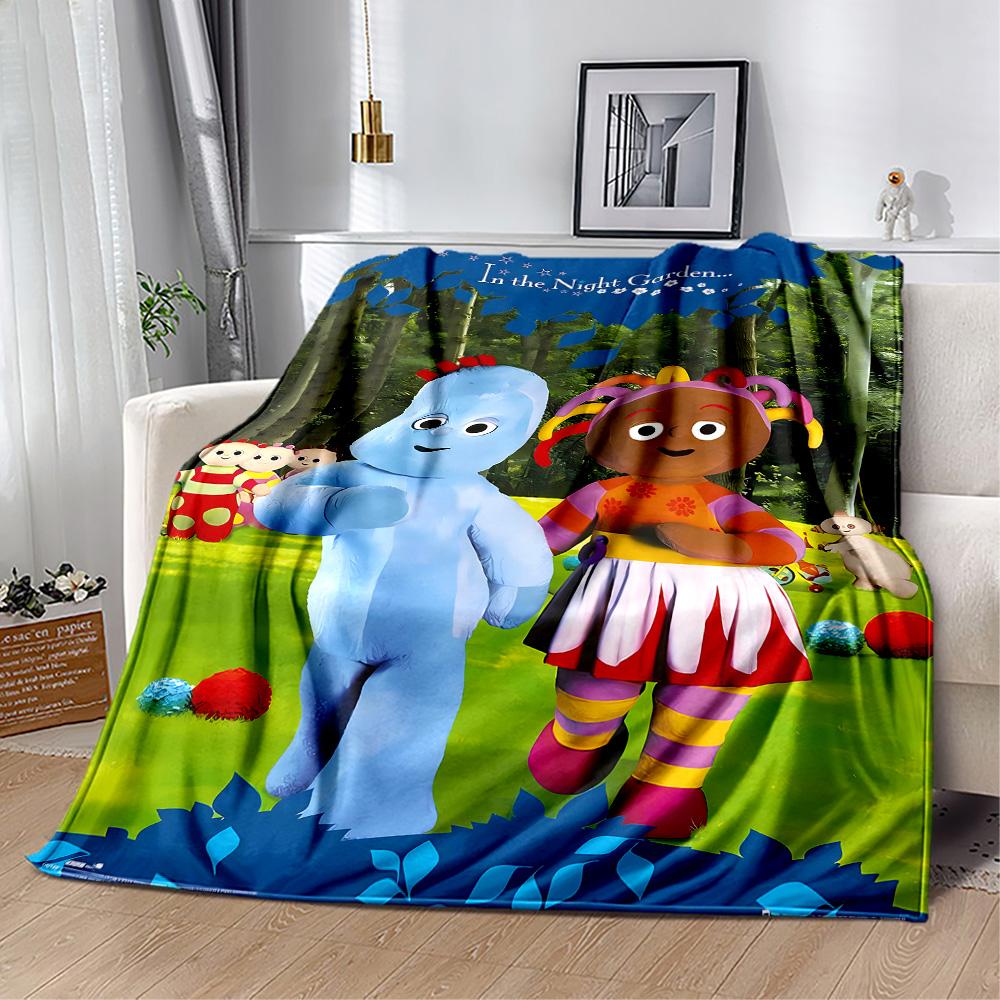 Night Garden Characters Blanket Durable Comfort Perfect for Picnics Sofa Bed All-Season Use Digital Print Ideal Gift For Birthday Valentine'S Day