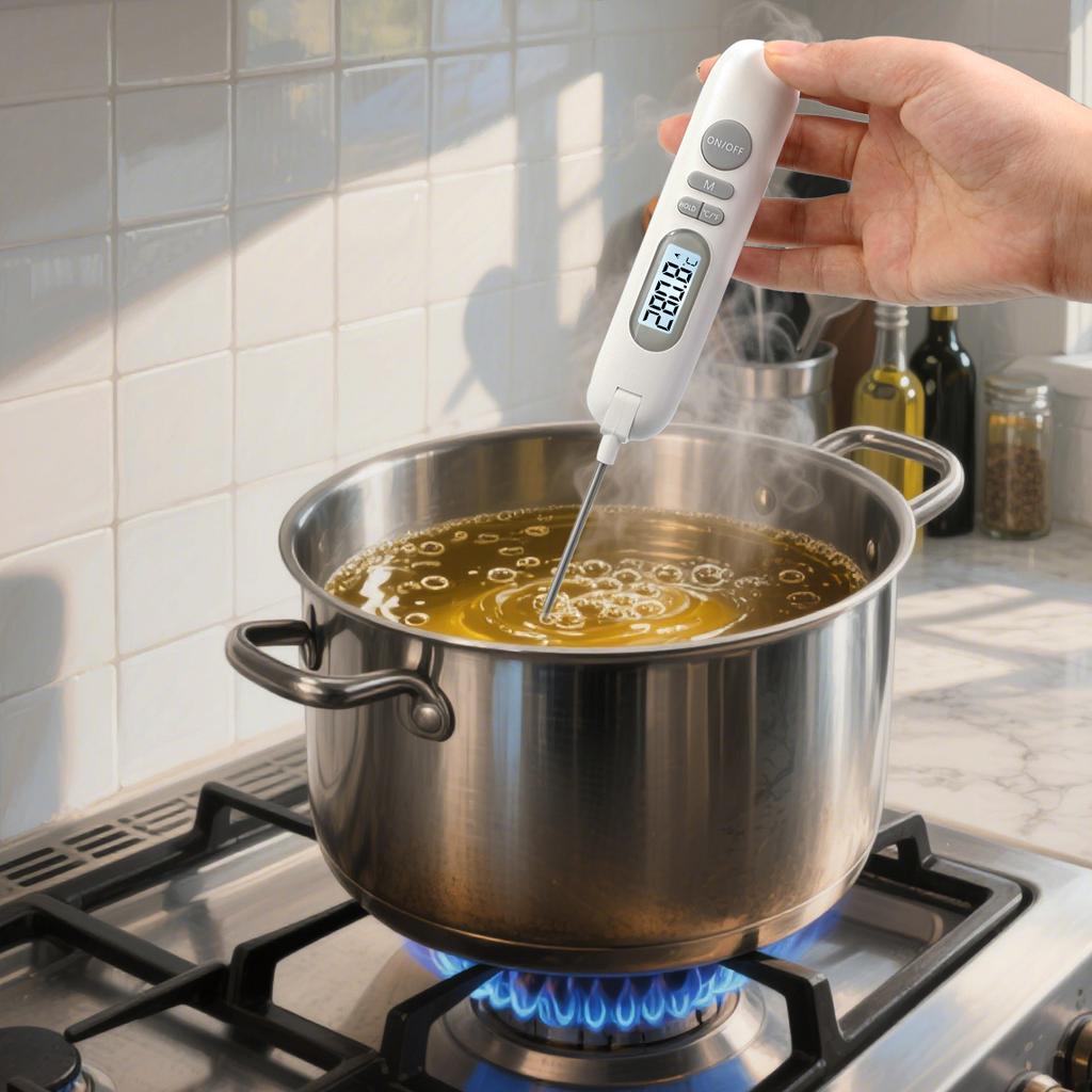 Water temperature measurement USB rechargeable food thermometer for home baking sugar boiling and oil temperature measurement 2