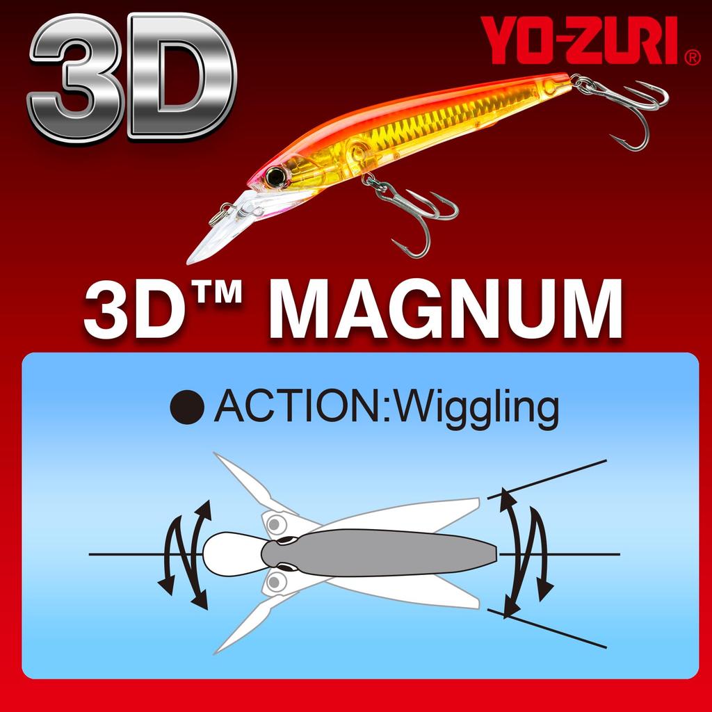 Морская приманка 3D Magnum Тонущая 180мм Огненный тигр Цвет YO-ZURI