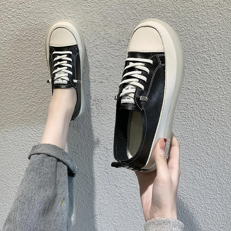 Мода 2024 года Новые дизайнерские белые кроссовки для женщин Chaussures Повседневная кожаная женская обувь из вулканизированной кожи Кроссовки женские Роскошные теннисные туфли