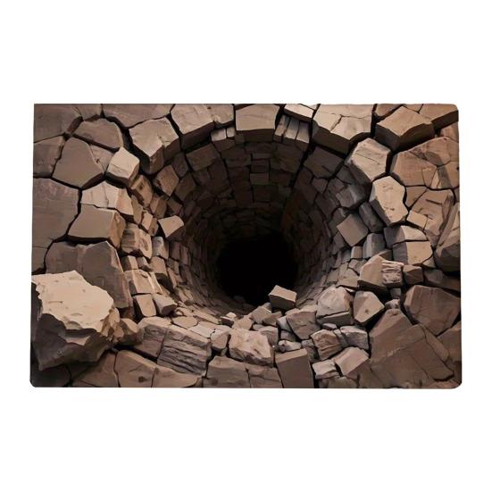 3D Визуальная Яма Ковер Оптическая Иллюзия Напольный Коврик Реалистичный Рисунок Ямы Придверный Коврик Тест И Игра