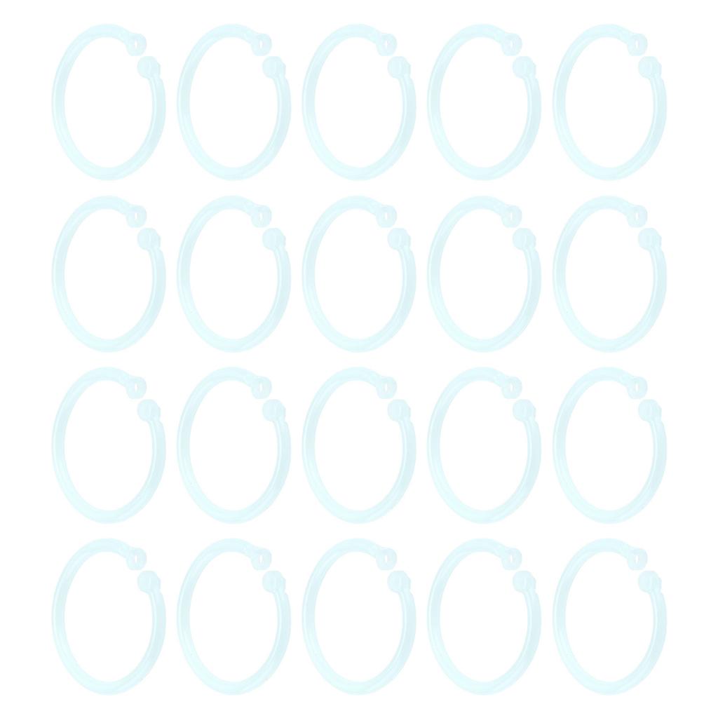 20 шт. Пластиковые кольца Прозрачные Гибкие Кольца для переплета книг с разъемными листами для школы, дома, офиса, карточек