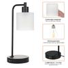 Industrial Table Light Vintage  Desk Lamp Bedside Nightstand Light with 2.1A USB Ports AC Port