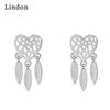 Женские серьги из медного сплава с цирконом Lindon - Серьги-подвески в подарок на свадебную вечеринку