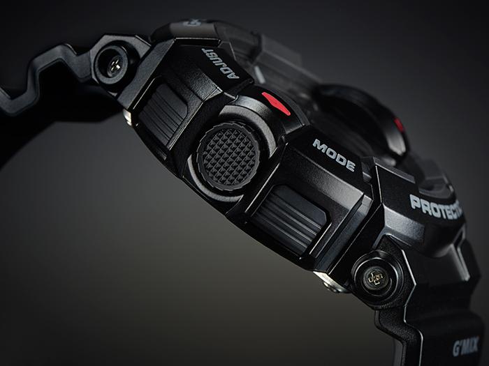 Casio Мужские кварцевые часы G-SHOCK с resin-корпусом, водозащитой 200 м, ударопрочностью, будильником GBA-400-1A