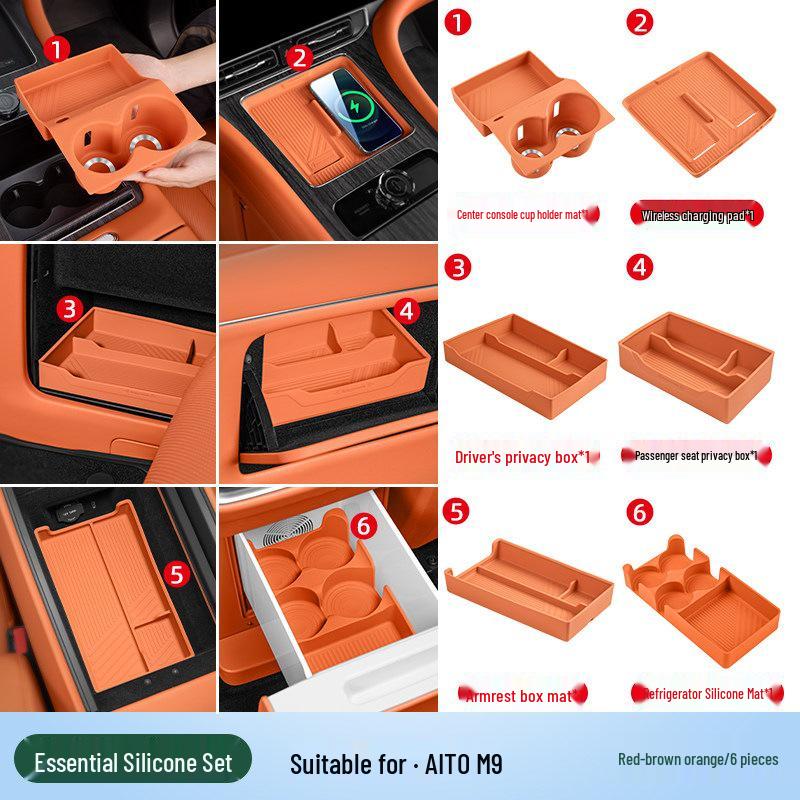 Essential Silicone Mat Set for AITO M7, M8, M9 Interior Decoration - Fits 26 Models