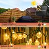 Updated Solar String Lights Outdoor Waterproof 60LED 8 Modes Crystal Globe Christmas Lights for Garden Lawn Porch Decor Camping