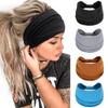 Women's Solid Color Headband Sports Hair With A Wide Edge Yoga Headband Soft Hair Band Headdress Bundle Hair Band