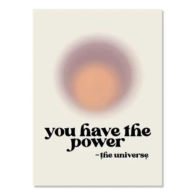 Law of Attraction Print Boho Art Quote Manifestation Canvas Poster Mindfulness Self Love Self Care Therapy Wall Painting Decor No Frame