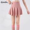 Летняя Юбка для Бега, Спортивная, Мини, Теннисная, для Йоги, Эластичная Талия, Юбка с Рюшами, Мягкая, Женская, QT2628