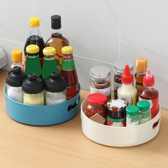 Отличная кухонная тарелка для хранения большой емкости из полипропилена, стабильный многоразовый вращающийся лоток для хранения