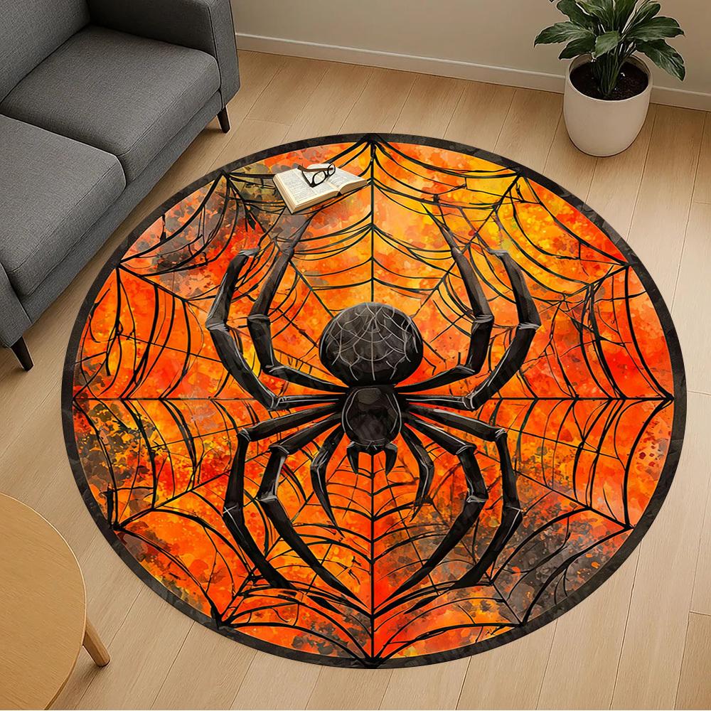 1PC spider web Office Round Area Rug, Under Office Chairs Bedroom Living Room Home Decor, Carpet for Office -1110135